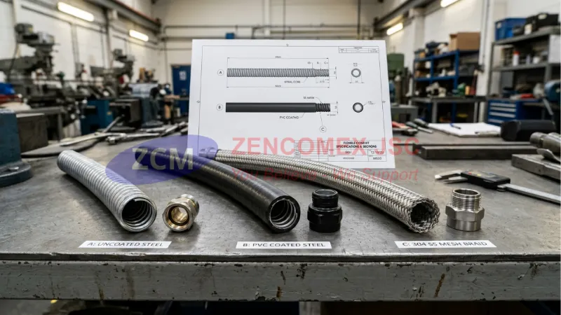 Ống Ruột Gà Lõi Thép: Cấu Tạo, Kích Thước và Bảng Giá Tham Khảo M&E 6 Ba loại ống ruột gà lõi thép gồm loại trần, bọc nhựa PVC và bọc inox 304