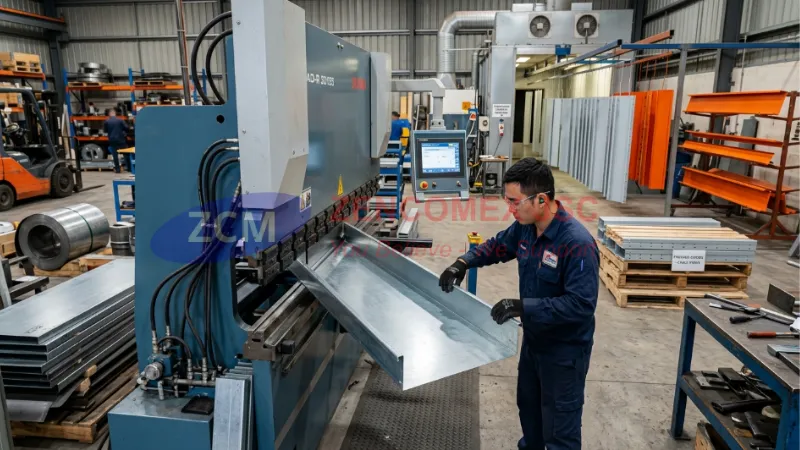Máng Cáp Điện 300x100 Sơn Tĩnh Điện: Tiêu Chuẩn & Báo Giá Nhà Máy 5 Gia công máng cáp 300x150 sơn tĩnh điện bằng máy chấn CNC trong xưởng cơ khí