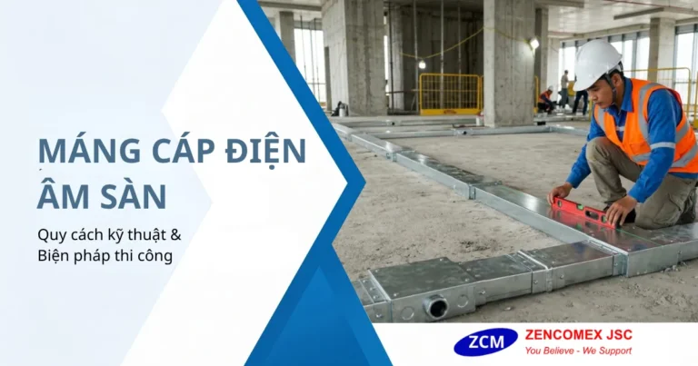 Máng Cáp Điện Âm Sàn: Quy Cách Kỹ Thuật & Biện Pháp Thi Công