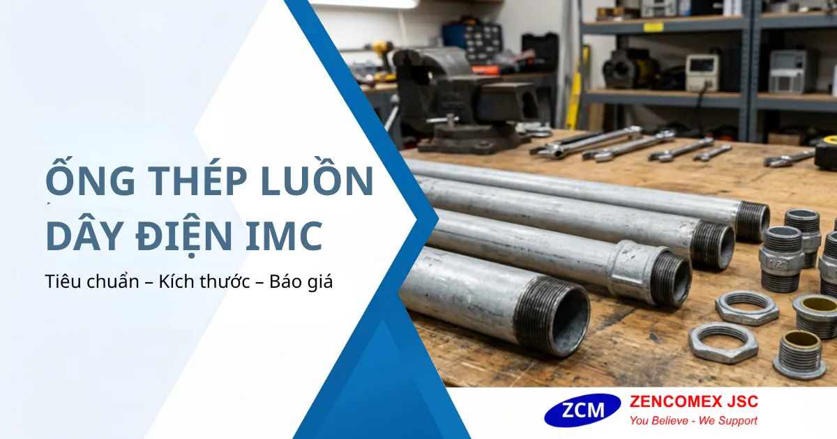Ống thép luồn dây điện IMC mạ kẽm thành dày với đầu ren và khớp nối ren trong_20
