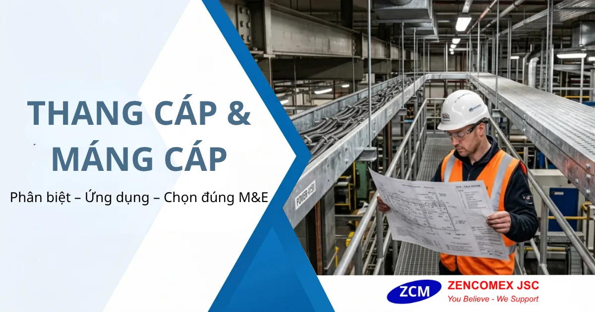 Phân biệt thang cáp và máng cáp trong hệ thống cơ điện M&E