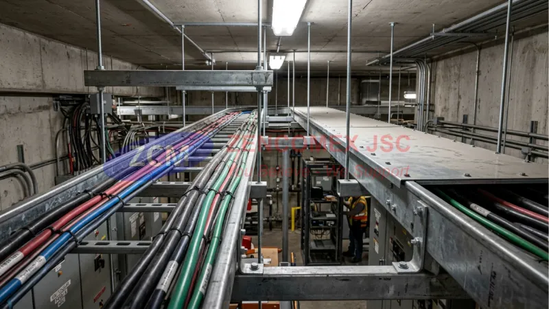 Thang cáp hở giúp cáp động lực tản nhiệt tốt hơn so với máng cáp kín