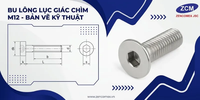 Kích thước bu lông M12