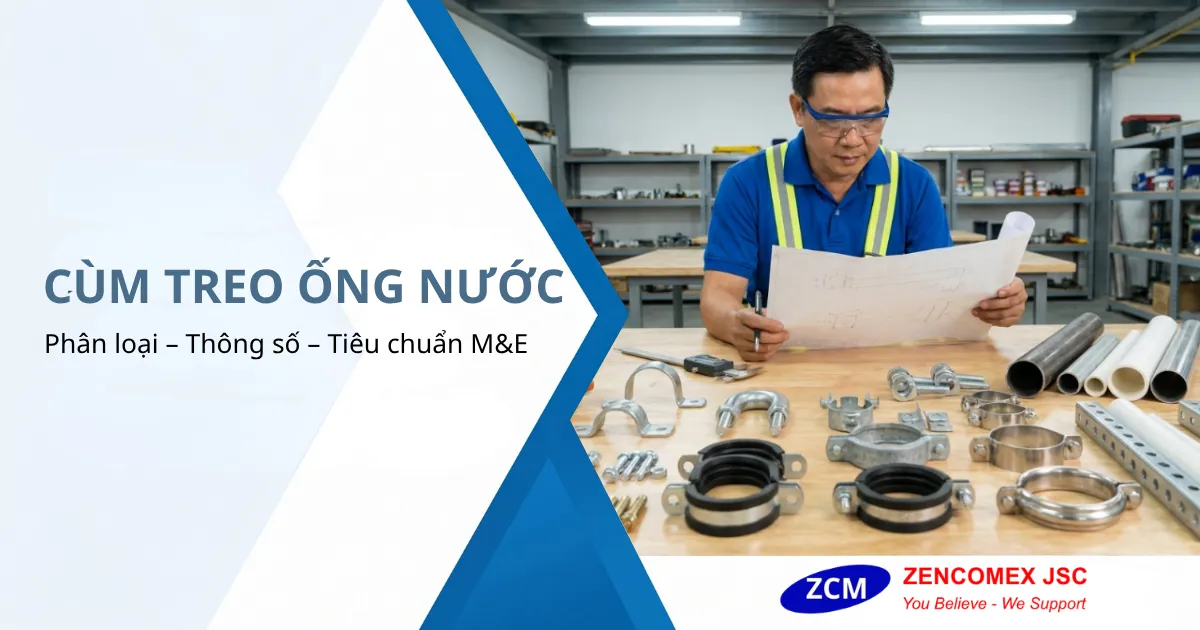 Các loại cùm treo ống nước, cùm đu đủ, cùm Omega, Clevis và cùm lót cao su dùng trong M&E_4