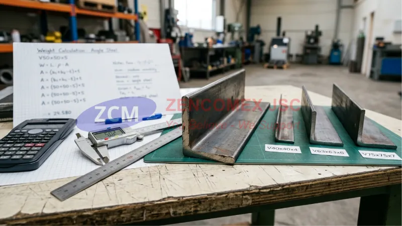 Cách tính nhanh trọng lượng thép góc V theo chiều rộng cánh và độ dày vật liệu_12