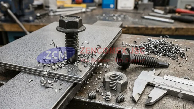 Cấu tạo mũi khoan đuôi cá và cơ chế khoan, tạo ren, siết chặt của vít tự khoan_3