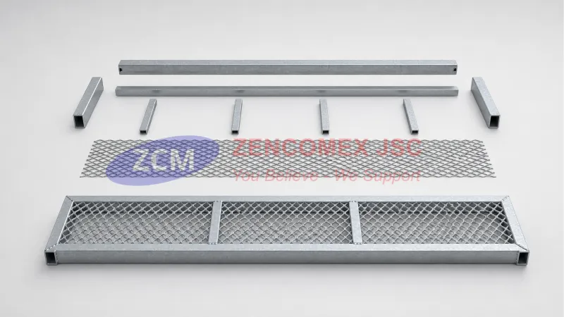 Cấu tạo sàn thao tác solar khung lưới thép dập giãn_4