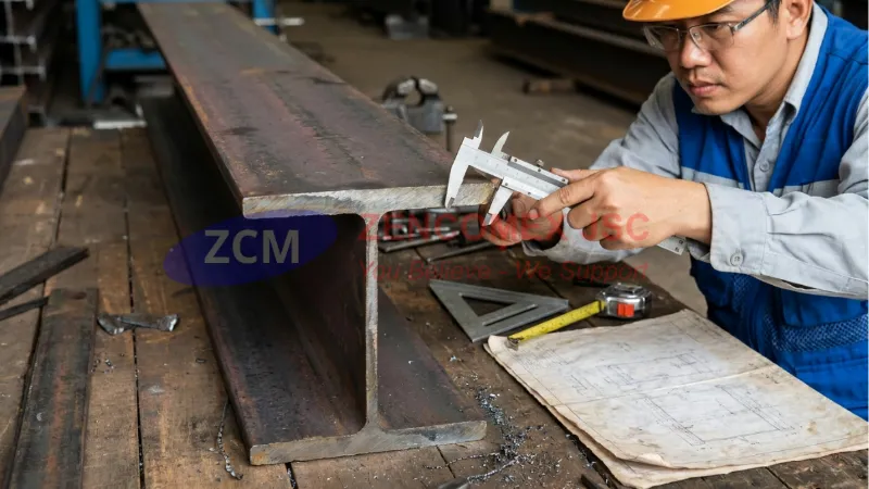 Cấu tạo thép hình H gồm bụng thép và hai cánh rộng phẳng đối xứng_9