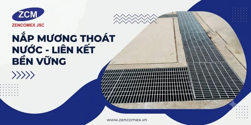 Nắp Mương Thoát Nước Grating Thép Mạ Kẽm Tiêu Chuẩn BS EN 124 5 nắp mương thoát nước grating