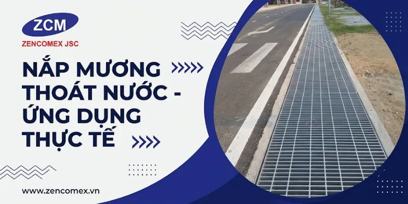 Nắp Mương Thoát Nước Grating Thép Mạ Kẽm Tiêu Chuẩn BS EN 124 4 nắp đậy mương thoát nước