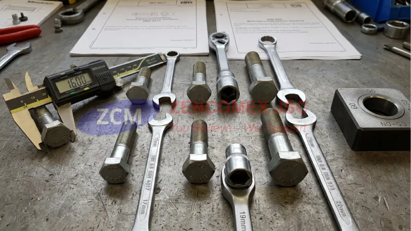 So sánh kích thước đầu lục giác bu lông M10, M12 và M14 theo ISO 4017 và DIN 933_3