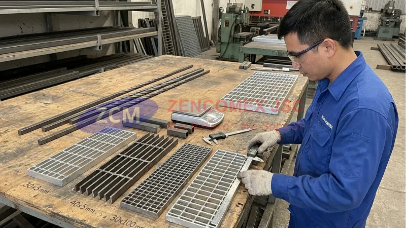 So sánh thanh la chịu lực, khoảng cách ô lưới và lớp mạ là các yếu tố ảnh hưởng đến giá tấm grating_1