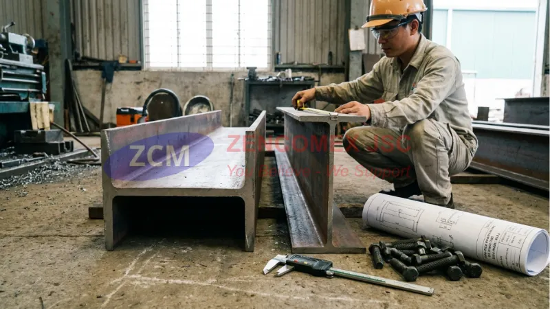 So sánh thép hình H cánh rộng dùng làm cột với thép hình I cánh hẹp dùng làm dầm_6