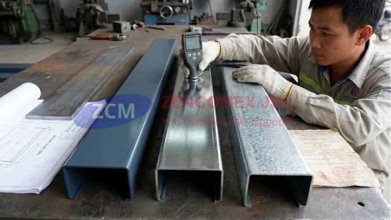 So sánh thép hình U sơn Epoxy, mạ kẽm điện phân và mạ kẽm nhúng nóng chống ăn mòn_1