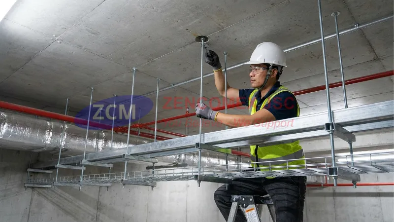 Tắc kê đạn âm trần kết hợp ty ren để treo ống PCCC, ống gió và thang máng cáp_6