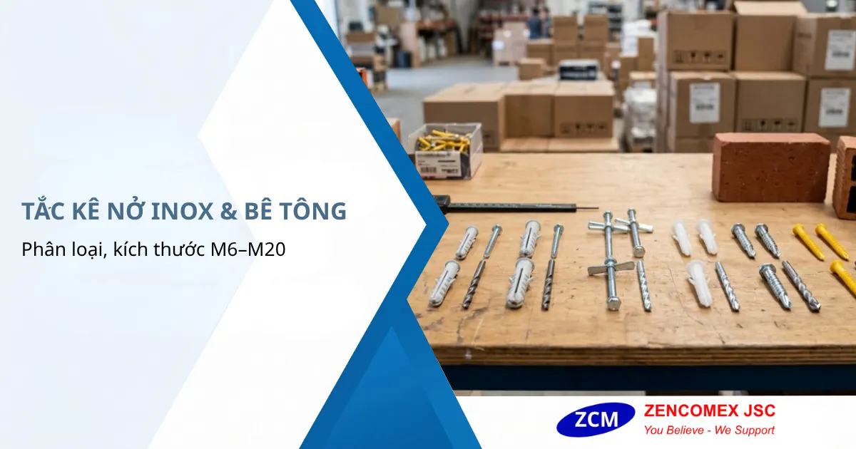 Các loại tắc kê nhựa chịu lực, tắc kê bướm và tắc kê xoắn dùng cho tường gạch và trần thạch cao.