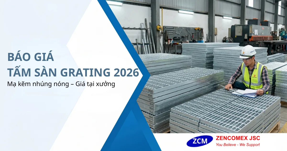 Tấm sàn grating thép mạ kẽm nhúng nóng dùng cho nhà máy công nghiệp, hạ tầng và sàn thao tác_3
