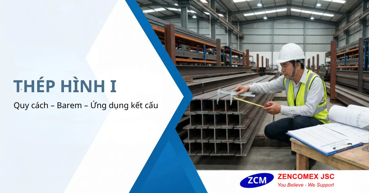 Thép hình I dùng làm dầm chịu lực chính trong kết cấu nhà xưởng và hệ giá đỡ công nghiệp_6