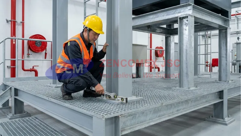 Thép hình U dùng làm khung sàn thao tác, bệ đỡ thiết bị và giá đỡ hệ thống M&E chịu lực_3