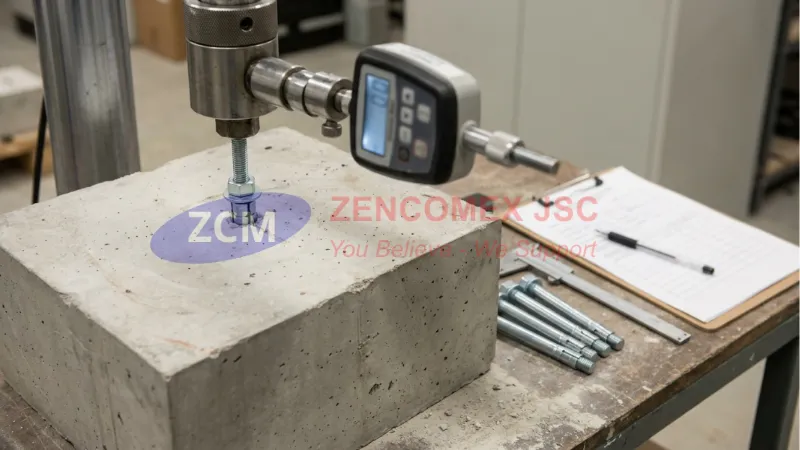 Thử tải kéo tắc kê đạn M10 bằng thiết bị đo lực sau khi đóng nở trên bê tông đặc_8