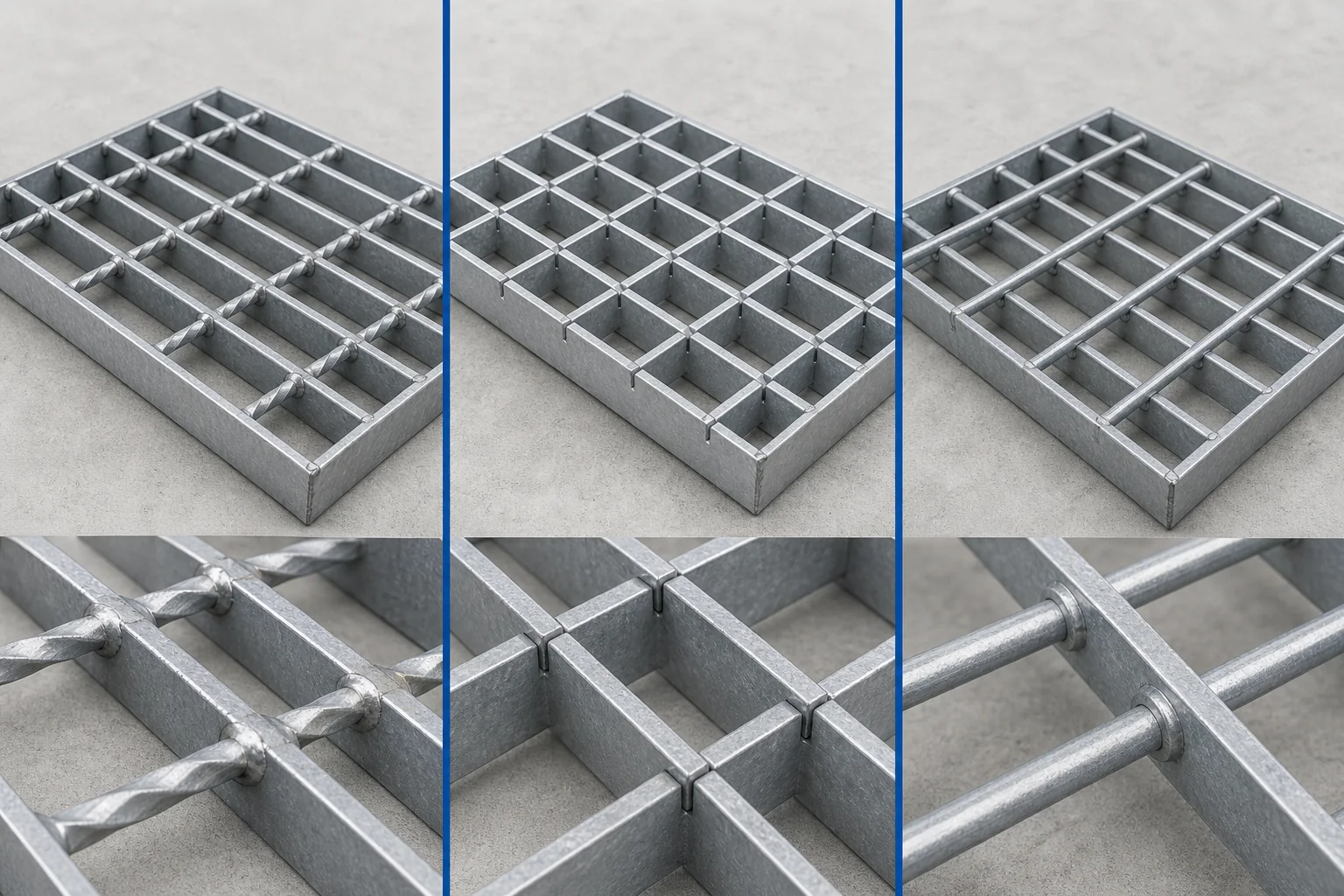 Các loại welded press locked và swage locked grating