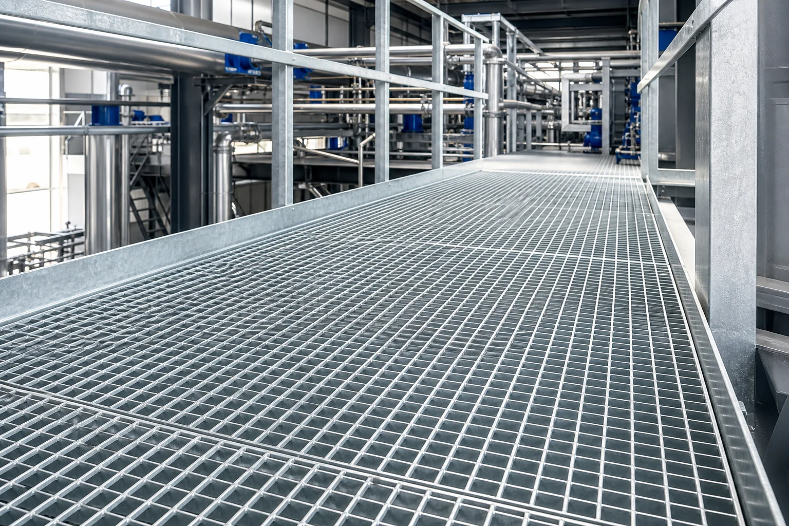 Tấm sàn grating thép mạ kẽm dùng trong công nghiệp