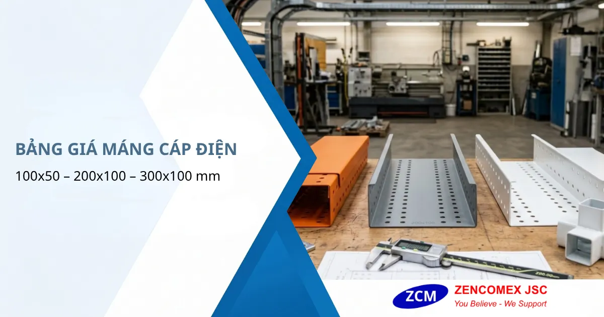 Bảng giá máng cáp điện sơn tĩnh điện kích thước 100x50, 200x100 và 300x100 mm_2