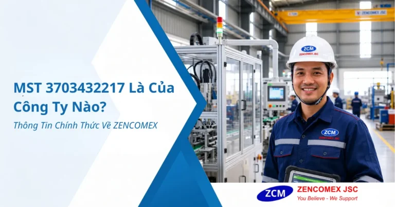 MST 3703432217 Là Của Công Ty Nào? Thông Tin Chính Thức Về ZENCOMEX