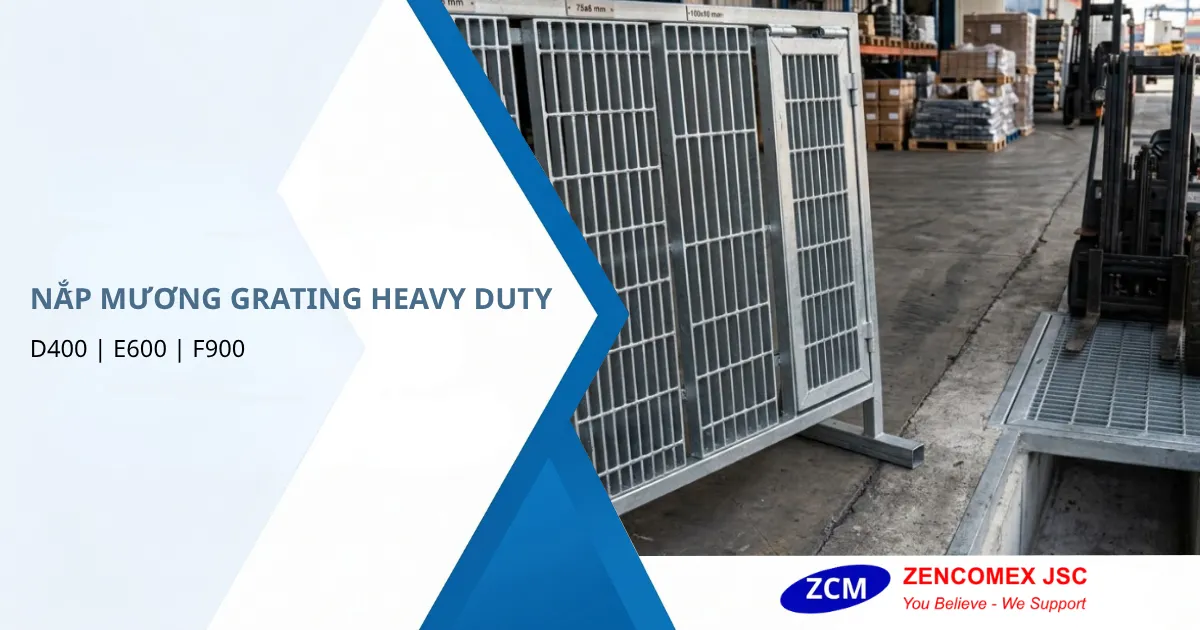 Nắp mương grating Heavy Duty D400, E600, F900 dùng cho nhà xưởng, bãi container và cảng biển_2