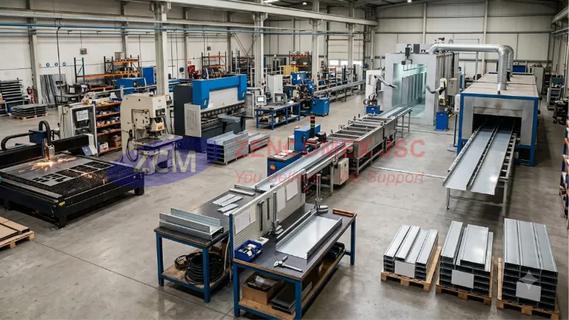 Quy trình cắt, đột, chấn, sơn tĩnh điện và kiểm tra máng cáp tại nhà máy Zencomex_6