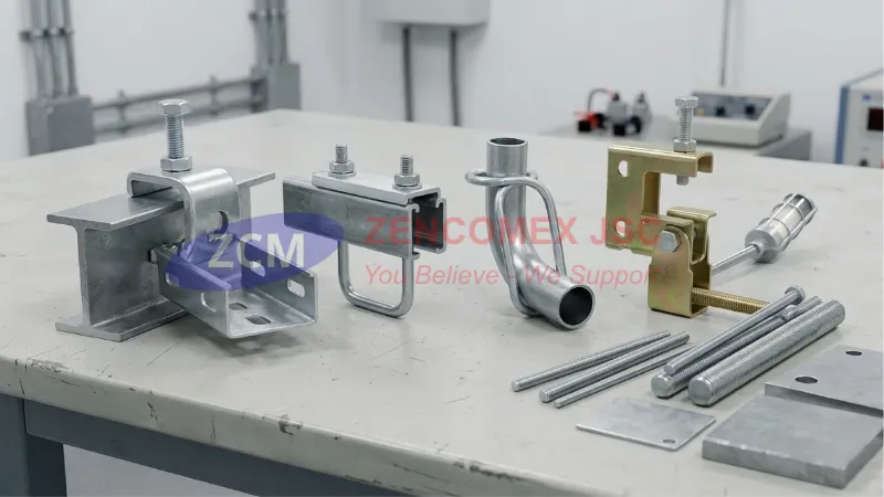 So sánh cấu tạo và ứng dụng của kẹp xà gồ chữ C, chữ U, chữ D và kẹp HB2_9